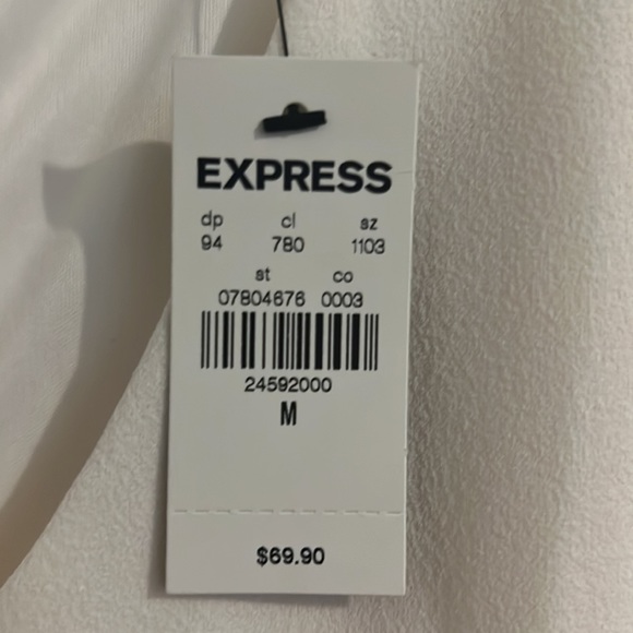 Express Tie Front Dress Size Medium White/Cream Color - Picture 5 of 5